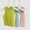 Designerka T-Shirt LUU Luksusowy dres dresowy Yebb Pure Color Joga Top z padą na piersi