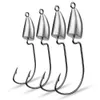 5Pc Driehoek Hoofd Haken 5g 7g 10g 14g 20g Schip Type Vishaak Zachte worm Jig Lokken Haak Jig Hoofd Visgerei Haken