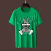 2023 Summer Cotton Cartoon Letter Print Men's T-Shirts Crew Neck Short-Sleeve Breathable Casual Men's Tees FB005