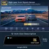 CAR DVR 12 -дюймовый 4K GPS Wi -Fi DVR DASH CAM CAM DUAL -LENNS DASHCAM DAMSCAM DRAING DREAF DREAF DREACDER THER THEARVIEW Зеркальный IPS ScreenHKD230701