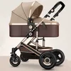 Ny lyxig barnvagn Portable Presschair High Landscape Reversible barnvagn Fyra hjul barnvagnar reser barnvagnar l230625