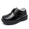 Turnschuhe Echtes Leder Schuhe Kinder Jungen Frühling Walking Turnschuhe Weiche Britische Gentleman Schuhe Kinder Schwarz Mode Wohnungen für PartyHKD230701