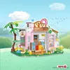 Blocks Building Block Home Store Creative House Building House Micro Urban Building Garden Villa Street View Детская развивающая игрушка R230701