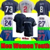 2023 All-Star City Erkek Kadın Gençlik 7 Dansby Swanson 23 Ryne Sandberg 27 Seiya Suzuki 4 Nelson Velazquez Beyzbol Forması