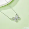 Factory Wholesale VVS D Color Loose Moissanite Butterfly Pendant Necklace 925 Sterling Silver Women Jewelry Necklace
