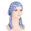 Pre-Tied Chemo Cap Muslim Inner Hijab Turbans for Women Print Hat Bonnet Hair Loss Wrap Headscarf Hijab Musulman Femme Foulard