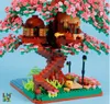 Blocks 2008PCS Cherry Bonsai Tree Building Set för Girls and Boys Mini Building Blocks of Cherry Blossom Bonsai Tree Kit Mini R230701