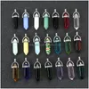 Charms Colorf Glass Crystal filar sześciokąta pryzmat kształt kształt wisiorki do biżuterii Making kolczyki Naszyjnik