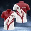 Erkek Polos Letonya Bayrağı Arması Özelleştirilmiş Polo Gömlek Yaz Casual Streetwear Moda Loose Jersey Plus Size Sportswear 230630