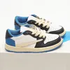 scarpe per bambini Low 1s Tennis OG Travis Rosso Nero Oliva Gioventù Bambini Reverse Ragazzi Ragazze Scarpe da ginnastica per neonati Sneakers per neonati