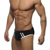 Roupa de banho masculina cor sólida com costura Big Bag calção de banho sexy cueca Europa América moda biquínis verão praia surfe esporte 230630