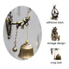 Dekorativa föremål Figurer Small Retro Doorbell Windchime Shopekeeper Bell Door Knack för butiksrum Garden Porch Front Entrance Home Decor 230701