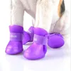 Buty 4 szt. Soft silikonowy wodoodporne butę przeciwodawczą psa francuskie buldog mops pens