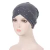 Stirn Kreuz Muslim Turban reine Farbe Stretch innere Hijabs Chemo Cap bereit zum Tragen Frauen Kopftuch unter Hijab Motorhaube Hut neu