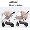 Universal Stroller Rain Cover Baby Windproof Sun Coat Shield Transparent Baby Trolley Accessories Housse pluie poussette L230625
