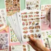 Selbstklebende Aufkleber Journamm 50 Blatt Kawaii Stickerbuch-Kit DIY Scrapbooking Ästhetik Collage Junk Journal Vintage Dekor Schreibwarenbedarf 230630