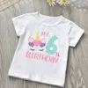 Set di abbigliamento Il mio 29 ° compleanno Numuber TShirt Kawaii Unicorno Ciglia Love Cartoon Abbigliamento per bambini Maglietta per ragazze Maglietta a maniche corte 230630