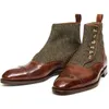 Bottes Hommes Vintage Chelsea Cheville En Cuir Bouton Haut D'affaires Formelle Mâle Mode Classique Travail Chaussures De Sécurité Noir T230701