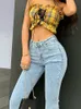 Jeans femme pantalon évasé s Vintage Denim y2k femmes taille haute mode Stretch pantalon haut et mince streetwear rétro 230630