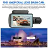 DVR 2022 Dashcam Dual HD à l'intérieur de la caméra avant arrière 2 enregistreur d'objectif Enregistreurs DVR de voiture Dash Cam Vision nocturne grand angle automatiqueHKD230701