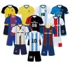 Оптовая продажа 100% полиэстер дешевые сублимации Camisetas футбольные майки комплекты на заказ мужская футбольная форма футбольная одежда набор с