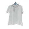 Camiseta feminina Designer Heavy Industry Contas de unha Water Diamond Gola redonda Algodão T-shirt de manga curta Branco Versátil Top Fresco e redutor de idade 9UHL