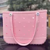 Waterproof Woman Eva Tote Large Storage Bags Shopping Basket Bags Washable Beach Silicone Bogg Bag Purse Eco Jelly Candy Lady Hand3021