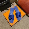 Luxury Brand Designer Sandal Leather Women Slippers Flat Fashion Summer Beach Slip-on Top Quality Slipper Lady Slides Slider With Box and Dust Bag Size 35-42 T230701