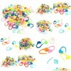 Craft Tools 1000Pc Mix Color Plastic Knitting Locking Stitch Markers Crochet Latch Needle Clip Hook Drop Delivery Home Ga Dhwba