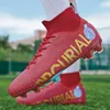 Dress Shoes Professional Football Boots Men FGTF Soccer High Ankle Krampon Adults AntiSlip Teenagers Cleats Sports Sneakers 230630