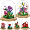 Blocos 2023 City Mini Immortal Flower Ornament Model Building Blocks Friends Rose Home Decoration Plant Flowers Toys NOVO R230701