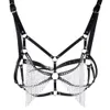 Andere Modeaccessoires Lederkettengeschirr Körperkette BH Goth Punk Sexy Kette Top Frauen Körperschmuck Sommer Festival Mode Rave Outfit 230701