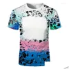 T-shirts pour hommes T-shirts pour hommes Sublimation d'été vierge Uni Adt Enfants T-shirt de blanchiment en polyester col rond à manches courtes pour personnalisé Po Pri Dhtyg