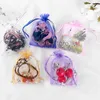 Silver Butterfly Organza Gift Bag Wedding Christmas Jewelry Packing Bags Butterflies Printed Candy Present Storage Drawstring Bag TH0857