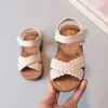 Sneakers baby gladiator strand sandaler platt casual andningsväv romerska skor sommar barn skor 2022 strandbarn sandaler flickor f02121hkd230701
