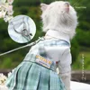 Vêtements Hoopet Navy Style Cuate Cat Cat Girl Small Dog Jirt Pet Vêtements Summer Spring Cat Robe Puppy Vêtements pour chat Cat Catty Puppy