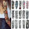 Temporary Tattoos Sexy Skull Women Body Art Flash Waterproof Tattoo Stickers 48*17CM Big Temporary Tattoo Full Arm Sleeve Tatto Men Girl #288345ma 230701