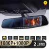 Car dvr 43 pollici Driving DVR Specchietto retrovisore Dual Lens Recorder 1080P IPS Anteriore e posteriore Camera Registrar Black BoxHKD230701