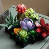 Blocs Compatible Plantes Succulentes Compatible Plante Décor Ensemble de Construction pour Adultes Bouquet Fleurs Bloc Cadeaux Filles R230701