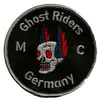 PATCH DE ALTA QUALIDADE GHOST RIDERS SKULLS BIKER MOTORCYCLE CLUB VEST OUTLAW COOL BIKER MC JACKET PUNK IRON ON PATCH 214e