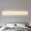 Lampy Nowoczesne 60/80/100/120 cm Ściany LED Ściany Ściany Dmming Przełącznik sypialnia Kinkiety Kinkiety Czarne złote białe metalowe metalowe jeździe