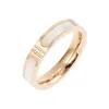 Ringe für Frauen Luxus-Designer-Ring Titanstahl Silber Weiß Muschelring Natürliche Muschel Männer und Frauen Roségold Schmuck für Verliebte Paarringe Geschenkgröße 5-11