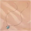 Hanger Kettingen Sier Plated Crystal Turtle Voor Vrouwen Vrouwelijke Dier Bruiloft Verklaring Collier Sieraden Geschenken Drop Levering Pen Dhcre