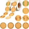 Autocollants adhésifs 500pcs étiquettes en papier Kraft étanchéité inscriptible vierge pour cadeau décor bocal classification des aliments marque papeterie 230630