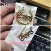 Pendente Lustre DOREMI 2 peças Conjunto Nome Brincos e Colar 3MM Brincos Bambu Cubano Personalizado Coração Nome Pingente Brincos Nome Personalizado 230630