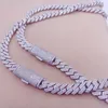 10mm 18-24 tum guldpläterad S925 Sterling Silver Pass Test Moissanite Diamond Cuban Chain Necklace 7/8/9inch armband länkar smycken för män kvinnor trevlig gåva