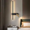 Wall Lamps LED lamp Modern adjustable swing spotlight Double switch bedside lighting Decorative background Living room wall lampHKD230701