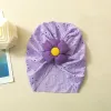 Baby indiska mössor nyfödda blomma ihåliga hatt flickor turban mjuk bomull andas head wraps barn fontanel kepsar mössa fotografi Props hårtillbehör