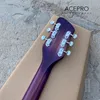 Guitarra eléctrica 360, Color púrpura, ráfaga, 6 cuerdas, cuerpo semihueco, puente, diapasón de palisandro, alta calidad, envío gratis