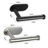 New Toilet Paper Roll Self Adhesive Toilet Holder Wall Mount Stainless Steel No Punching Towel Roll Dispenser Bathroom Kitchen